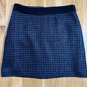 Blue & Black Textured Short A-Line Skirt. Lined. RW&CO. Size 8